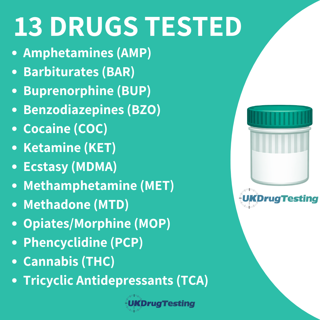 13 panel urine drug test for employers UK