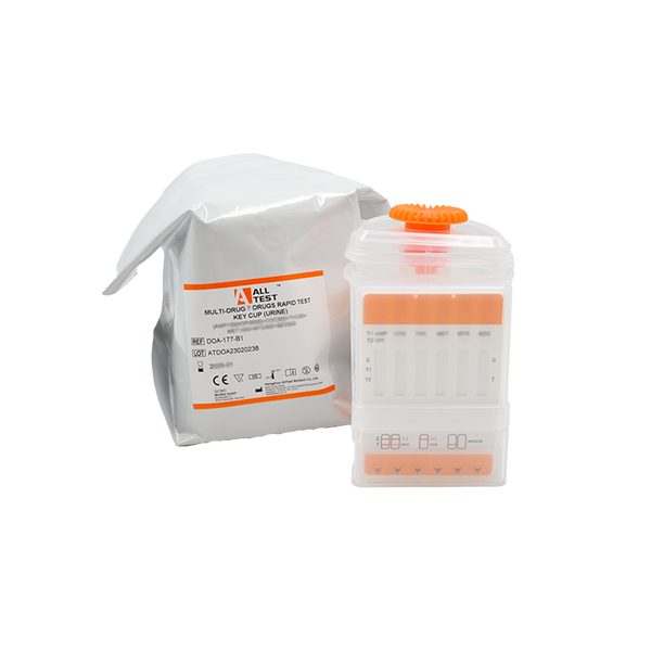 workplace drug test cup that detects benzodiazepines, methadone and tramadol